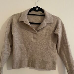 Cashmere Everlane Collared Top